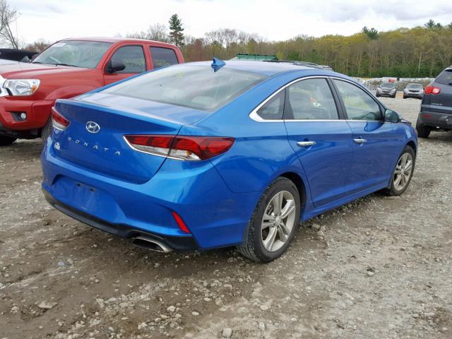 5NPE34AF9JH659304 - 2018 HYUNDAI SONATA SPO BLUE photo 4