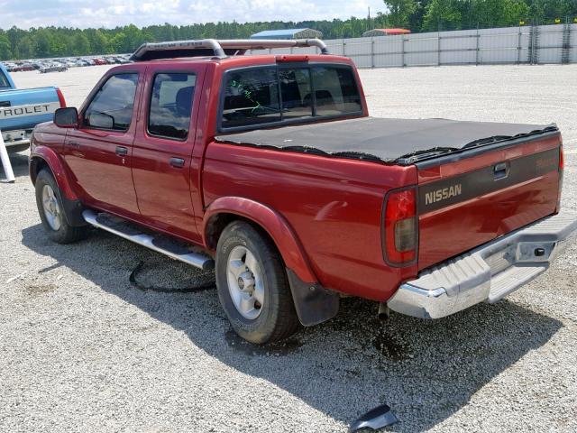 1N6ED27T8YC367516 - 2000 NISSAN FRONTIER C RED photo 3