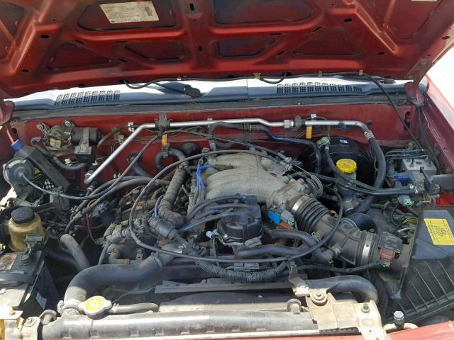 1N6ED27T8YC367516 - 2000 NISSAN FRONTIER C RED photo 7