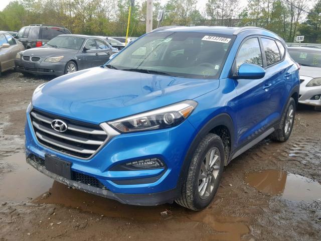 KM8J3CA40JU717633 - 2018 HYUNDAI TUCSON SEL BLUE photo 2