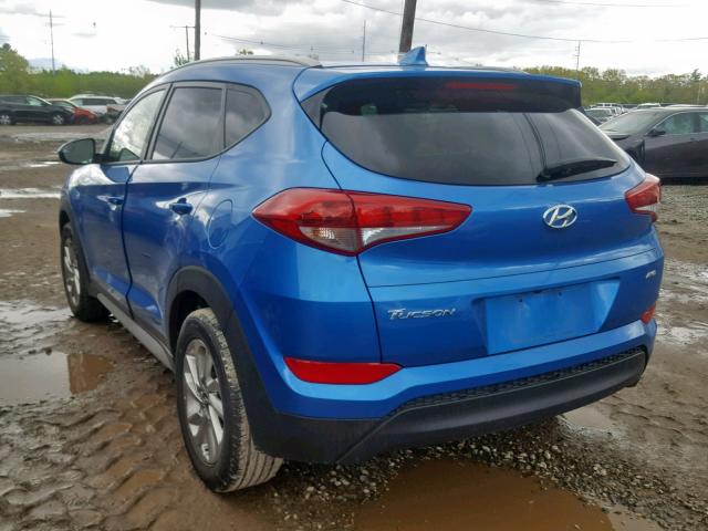 KM8J3CA40JU717633 - 2018 HYUNDAI TUCSON SEL BLUE photo 3