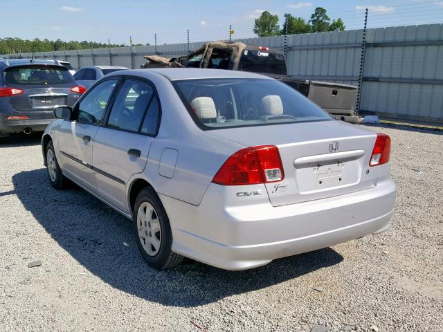 1HGES16314L004846 - 2004 HONDA CIVIC DX V SILVER photo 3