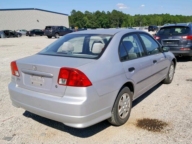 1HGES16314L004846 - 2004 HONDA CIVIC DX V SILVER photo 4