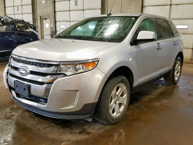 2FMDK3JC1BBA48139 - 2011 FORD EDGE SEL SILVER photo 2