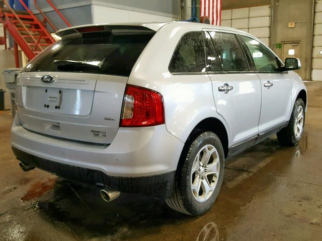 2FMDK3JC1BBA48139 - 2011 FORD EDGE SEL SILVER photo 4