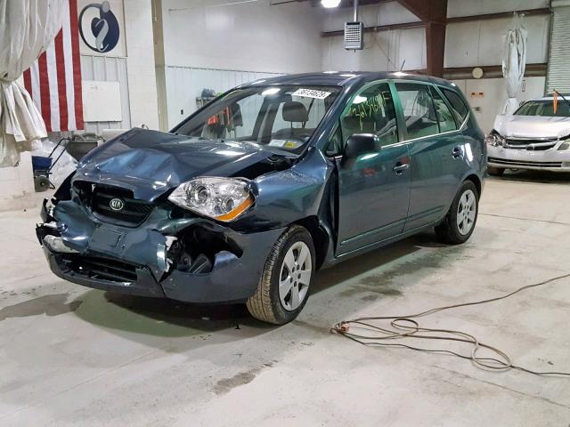 KNAFG529197284674 - 2009 KIA RONDO BASE BLUE photo 2