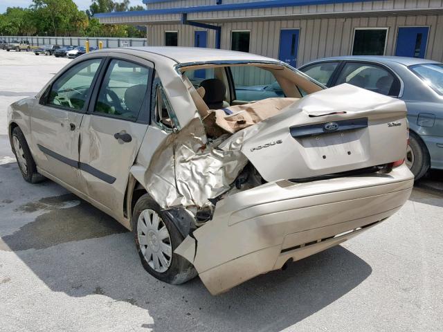 1FAFP34N06W101094 - 2006 FORD FOCUS ZX4 BEIGE photo 3