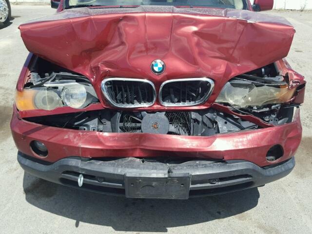 5UXFA53593LV95833 - 2003 BMW X5 RED photo 7