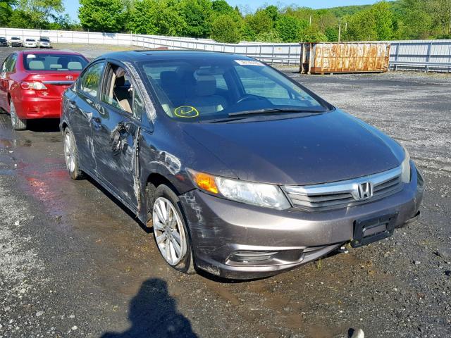 19XFB2F9XCE322887 - 2012 HONDA CIVIC EXL CHARCOAL photo 1