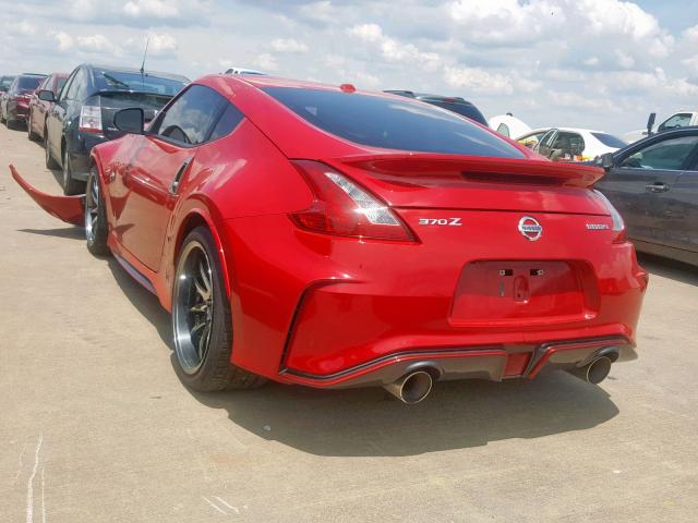 JN1AZ4EH4FM441876 - 2015 NISSAN 370Z BASE RED photo 3