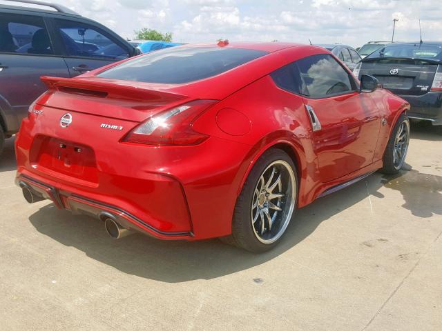 JN1AZ4EH4FM441876 - 2015 NISSAN 370Z BASE RED photo 4