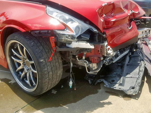 JN1AZ4EH4FM441876 - 2015 NISSAN 370Z BASE RED photo 9