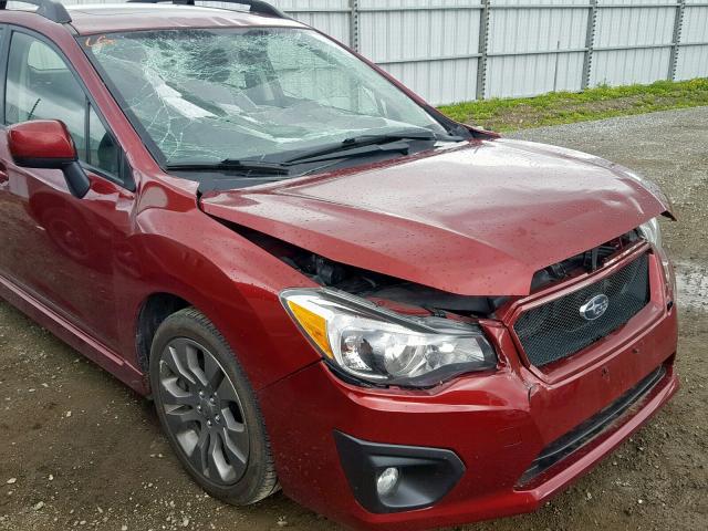 JF1GPAS61CH204724 - 2012 SUBARU IMPREZA SP RED photo 9