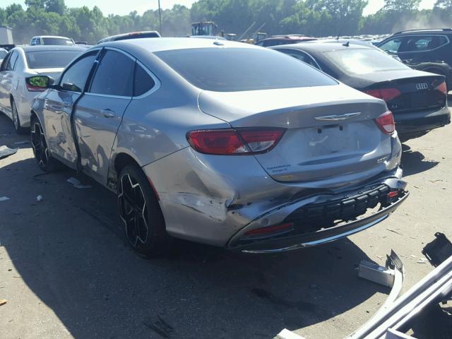 1C3CCCAB3FN594122 - 2015 CHRYSLER 200 LIMITE GRAY photo 3