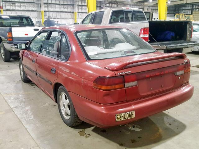 4S3BD6354S9222014 - 1995 SUBARU LEGACY L RED photo 3