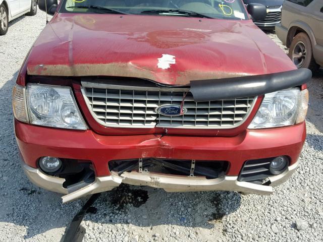 1FMDU74W25UB30659 - 2005 FORD EXPLORER E RED photo 9