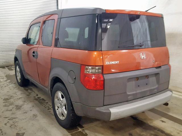 5J6YH27664L004201 - 2004 HONDA ELEMENT EX ORANGE photo 3