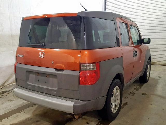 5J6YH27664L004201 - 2004 HONDA ELEMENT EX ORANGE photo 4