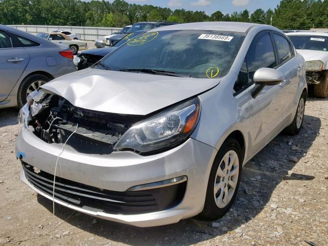 KNADM4A37H6057694 - 2017 KIA RIO LX SILVER photo 2