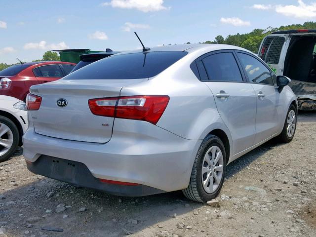 KNADM4A37H6057694 - 2017 KIA RIO LX SILVER photo 4