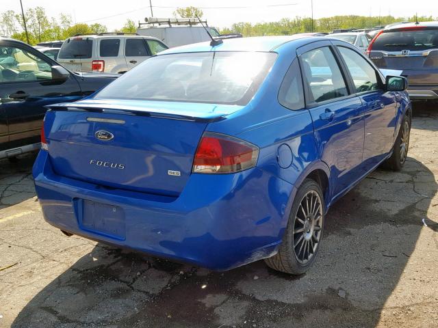 1FAHP3GN3BW102335 - 2011 FORD FOCUS SES BLUE photo 4