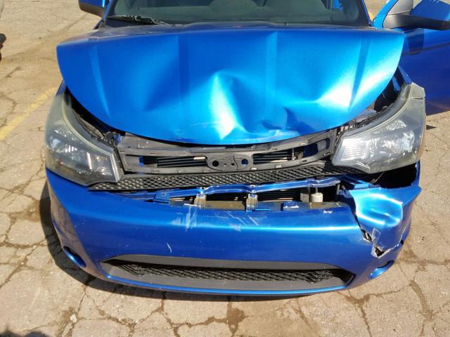 1FAHP3GN3BW102335 - 2011 FORD FOCUS SES BLUE photo 7