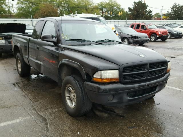 1B7GG22Y1WS507687 - 1998 DODGE DAKOTA BLACK photo 1