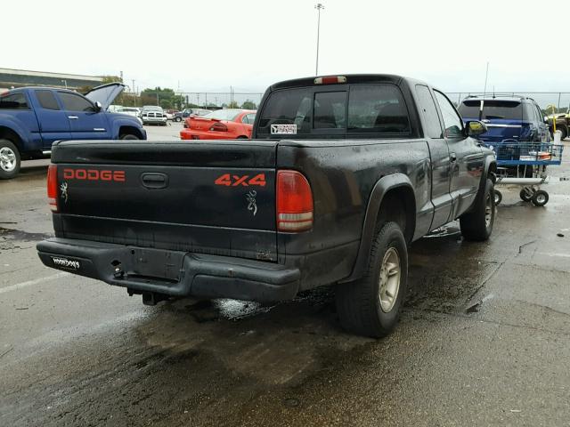 1B7GG22Y1WS507687 - 1998 DODGE DAKOTA BLACK photo 4