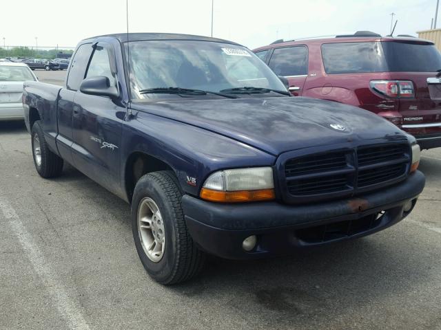 1B7GL22X3XS193478 - 1999 DODGE DAKOTA BLUE photo 1