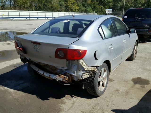 JM1BK12F141114731 - 2004 MAZDA 3 I SILVER photo 4