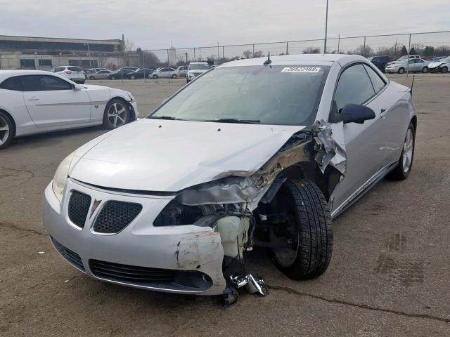 1G2ZH36N694117564 - 2009 PONTIAC G6 GT SILVER photo 2