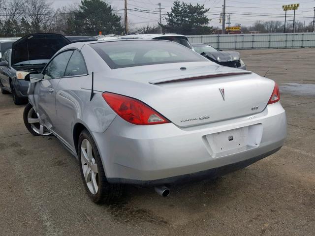 1G2ZH36N694117564 - 2009 PONTIAC G6 GT SILVER photo 3