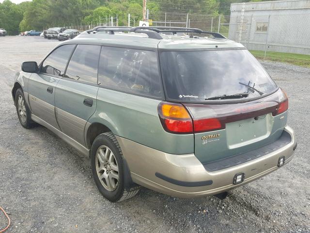 4S3BH675636632699 - 2003 SUBARU LEGACY OUT GREEN photo 3