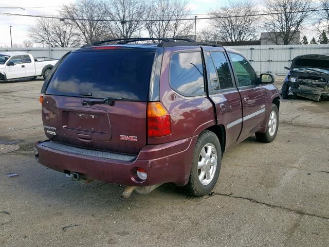 1GKDT13S762248839 - 2006 GMC ENVOY MAROON photo 4