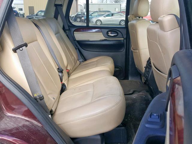 1GKDT13S762248839 - 2006 GMC ENVOY MAROON photo 6