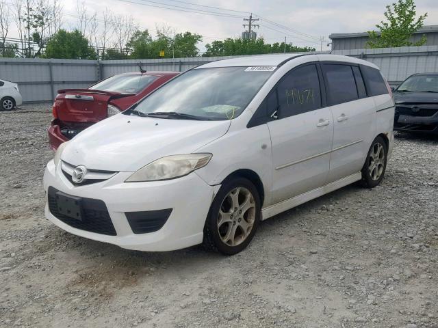 JM1CR293X80312320 - 2008 MAZDA 5 WHITE photo 2