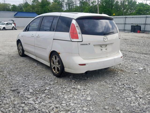 JM1CR293X80312320 - 2008 MAZDA 5 WHITE photo 3