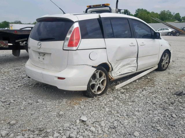 JM1CR293X80312320 - 2008 MAZDA 5 WHITE photo 4