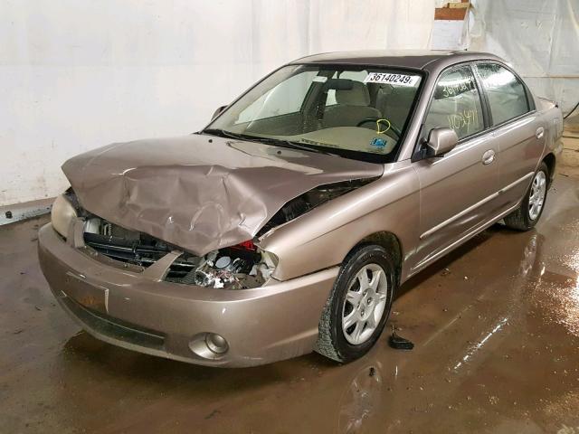 KNAFB121645307419 - 2004 KIA SPECTRA BA TAN photo 2