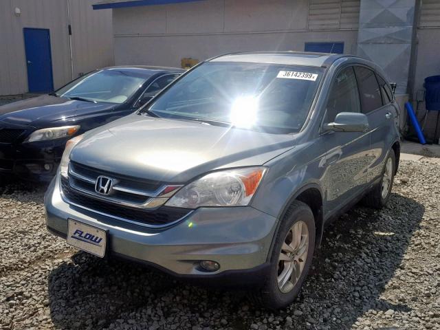 5J6RE3H78AL024875 - 2010 HONDA CR-V EXL TEAL photo 2