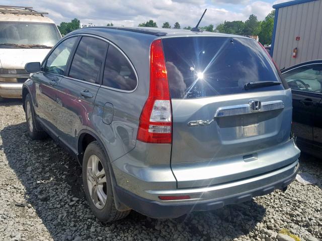 5J6RE3H78AL024875 - 2010 HONDA CR-V EXL TEAL photo 3