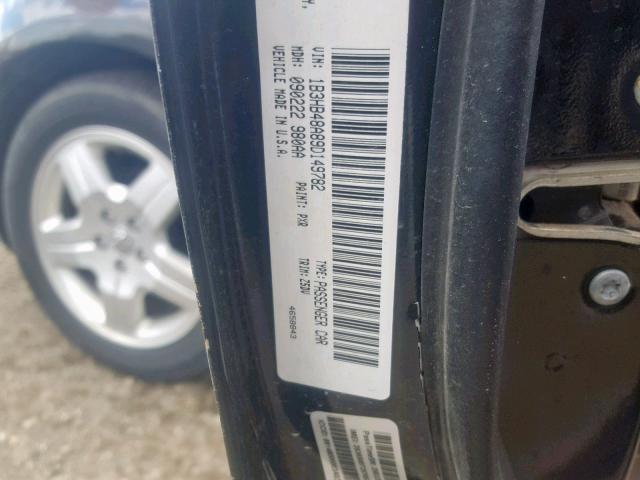 1B3HB48A89D149782 - 2009 DODGE CALIBER SX BLACK photo 10