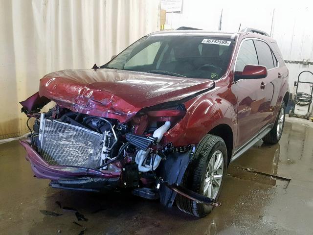 2GNFLFEK8H6105250 - 2017 CHEVROLET EQUINOX LT RED photo 2