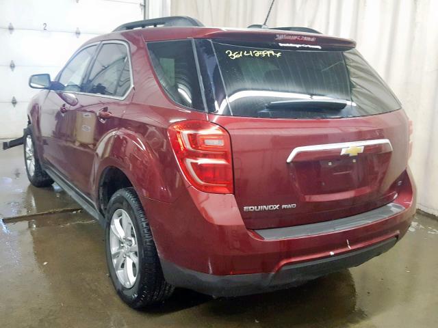 2GNFLFEK8H6105250 - 2017 CHEVROLET EQUINOX LT RED photo 3