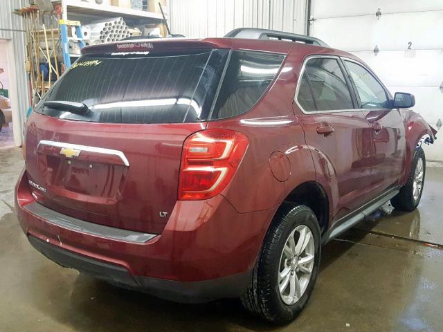 2GNFLFEK8H6105250 - 2017 CHEVROLET EQUINOX LT RED photo 4