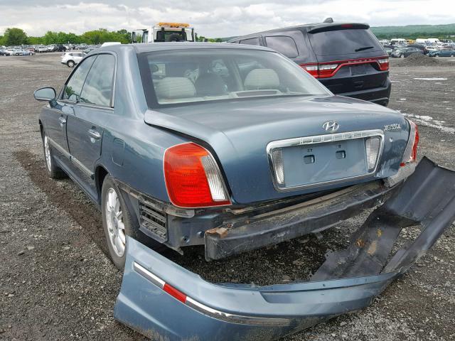 KMHFU45E04A374307 - 2004 HYUNDAI XG 350 BLUE photo 3