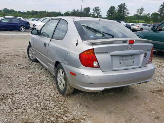 KMHCG35C65U354503 - 2005 HYUNDAI ACCENT GS SILVER photo 3