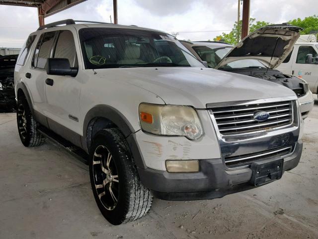 1FMEU63E36ZA23745 - 2006 FORD EXPLORER X WHITE photo 1