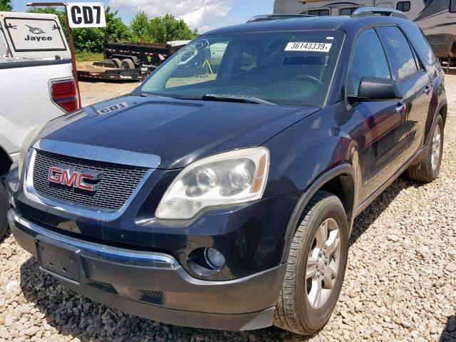 1GKER13D39J172695 - 2009 GMC ACADIA SLE BLACK photo 2