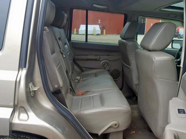 1J8HG48K06C271779 - 2006 JEEP COMMANDER BEIGE photo 6
